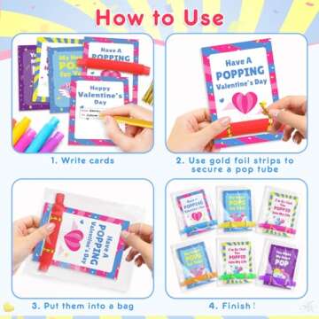 LACCHOUFEE Valentines Day Gifts Cards for Kids, 28 Pack Greeting Cards with Pop Tubes for Classroom Gift Exchange, Stress Fidget Toys Bulk Toys for School Class Preschool Valentines Kids party favors