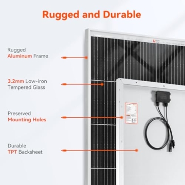 RICH SOLAR 200W High Efficiency Solar Panel for RV