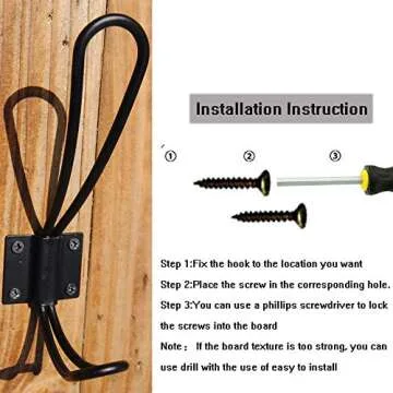 BODINGTAI Rustic Farmhouse Entryway Hooks 10 Pack