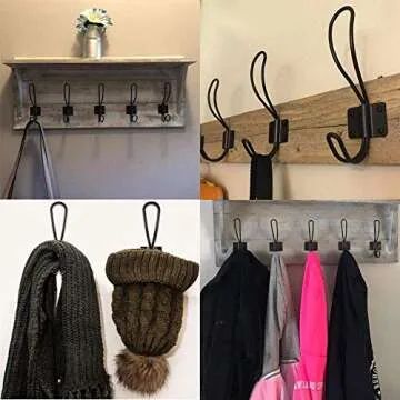 BODINGTAI Rustic Farmhouse Entryway Hooks 10 Pack