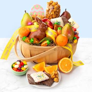 A Gift Inside Easter Bunny Fruit and Treats Gift Basket