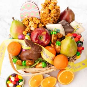 A Gift Inside Easter Bunny Fruit and Treats Gift Basket