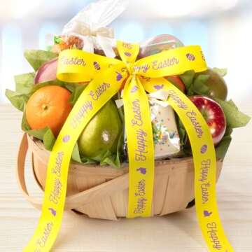 A Gift Inside Easter Bunny Fruit and Treats Gift Basket