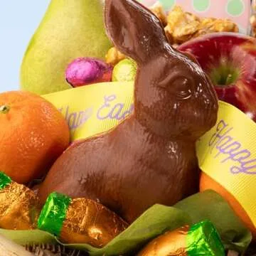 A Gift Inside Easter Bunny Fruit and Treats Gift Basket
