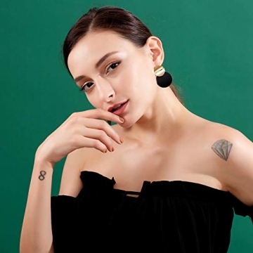 LILIE&WHITE Round Curved Drop Earrings With Radiant Golden Discs For Women