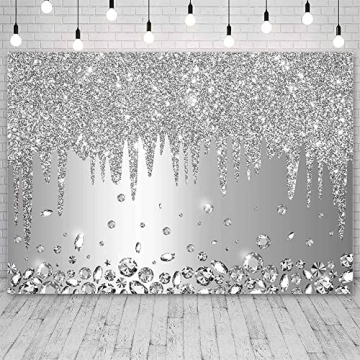 ABLIN 7x5ft Silver Backdrop for Events and Photography