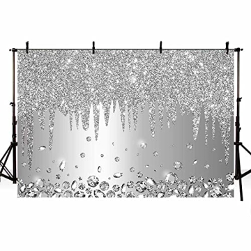 ABLIN 7x5ft Silver Backdrop for Events and Photography