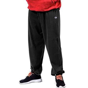 Champion Big and Tall Sweatpants for Men – Heavyweight Men’s Fleece Joggers Sweatpants Black