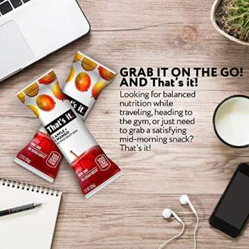 That's it. Apple + Mango 100% Natural Real Fruit Bar, Best High Fiber Vegan, Gluten Free Healthy Snack, Paleo for Children & Adults, Non GMO No Sugar Added, 12 Count (Pack of 1)