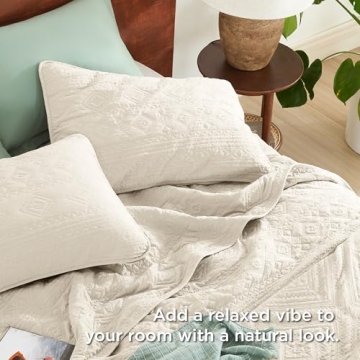 Bedsure Boho Quilt Set - Soft, Stylish, All Seasons