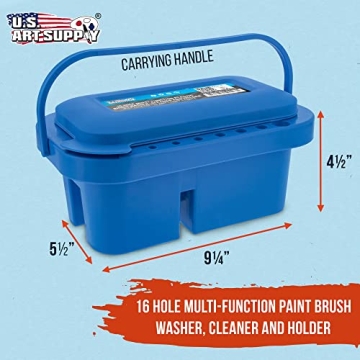U.S. Art Supply 16 Hole Brush Washer - Perfect for Artists