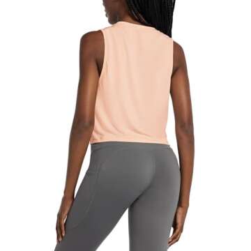 BALEAF Workout Tops for Women Crop Tank Top Quick Dry Athletic Gym Exercise Sleeveless Shirts Muscle...