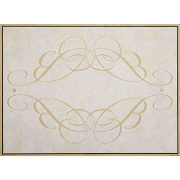 di Potter CH113 Paris Design Reversible Paper Placemat, Parchment and Black, 12" x 16-1/4" (Pack of ...