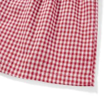 KOSUSANILL Y2K Boxer Shorts for Womens Low Waist Plaid Print Button Front Gingham Lounge Bottoms Pajama Sleep Shorts Pj Pants (Red, S), Small