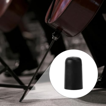 4pcs Cello Endpin Rubber Tip, Black Cello Endpin Stopper Cello Rock Stopper the Original Slipstop Holder Endpin Rubber Tip Plug Cello End Pin Cap Protector for Cello Practice Performance