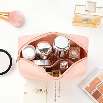 WALONER Waterproof Preppy Makeup Bag for Women and Girls