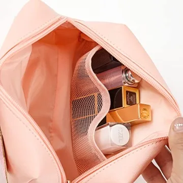 WALONER Waterproof Preppy Makeup Bag for Women and Girls