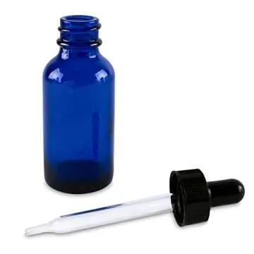 Super Z Outlet 1oz Cobalt Blue Glass Bottles with Eye Dropper for Essential Oils, Labs & Perfumes (P...