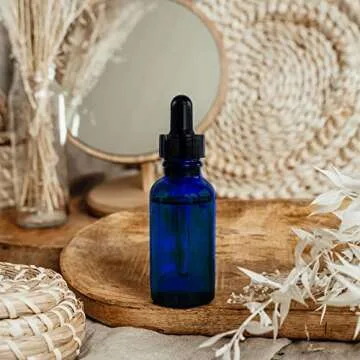 1oz Cobalt Blue Glass Bottles with Dropper – 6 Pack