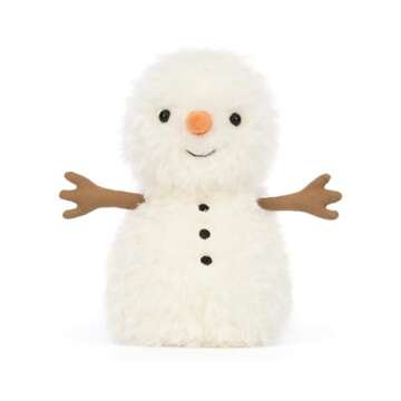 Jellycat Little Snowman Stuffed Toy, 7 inches | Snowman Plush | Classic Children's Toy Décor
