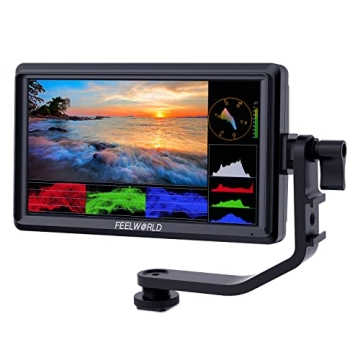 FEELWORLD FW568 5.5 inch DSLR Camera Field Monitor with Waveform LUTs Video Peaking Focus Assist 192...