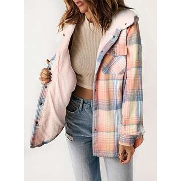 Stylish Dokotoo Women's Plaid Hooded Jacket for Winter Wear