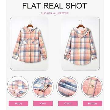 Stylish Dokotoo Women's Plaid Hooded Jacket for Winter Wear