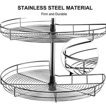 VEVOR Kidney Shaped Chrome Corner Organizer for Kitchen