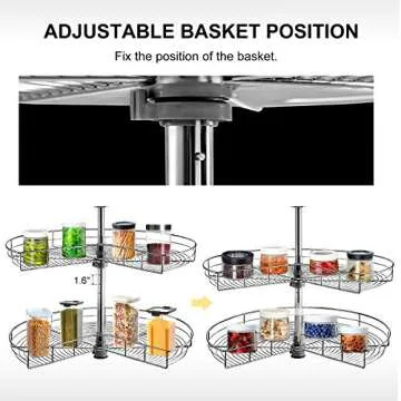 VEVOR Kidney Shaped Chrome Corner Organizer for Kitchen