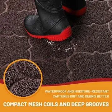 Cosyearn Door Mat, Front Door Mat, 46x35, Welcome Mats for Entryway,Garage,High Traffic Areas, Jumbo Size, Doormat Entrance, Waterproof Mat, Easy Clean, Outdoor Indoor Floor Mat,Non Slip (Brown)