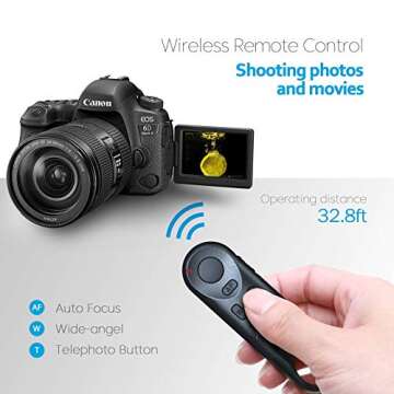 Wireless Camera Remote Shutter Release for Canon R3/ R7/ R10/ M50/ EOS M6 Mark II/R/RP /90D /6D Mark...