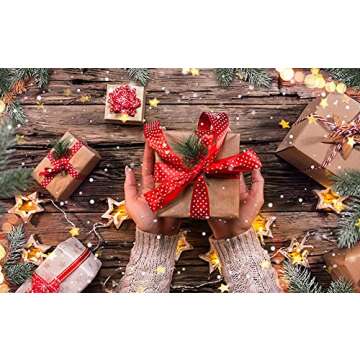 Geefuun 24Pieces Christmas Artificial Pine Needle/Pick Decorations 1 Pack Jute Twine Rope - Xmas Par...