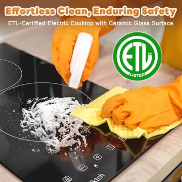 2 Burner Electric Cooktop with Child Lock & Timer | 3000W Ceramic Stove