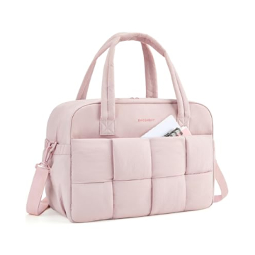 BAGSMART Gym Bag: Stylish Puffer Duffle & Weekender with Laptop Compartment