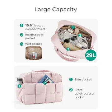 BAGSMART Gym Bag Stylish Travel Duffle for Women