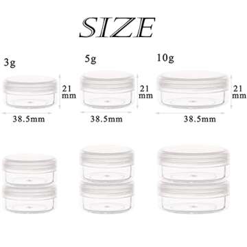 ZEJIA 5 Gram Sample Containers for Makeup and Travel