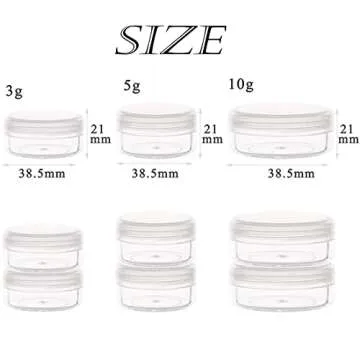 ZEJIA 5 Gram Sample Containers for Makeup and Travel