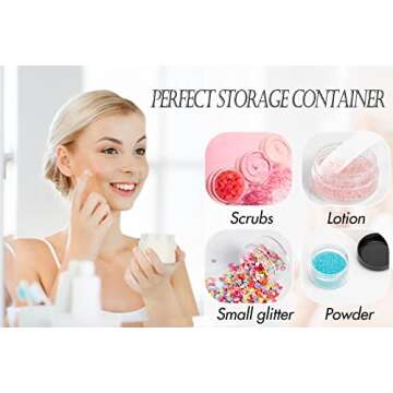 ZEJIA 5 Gram Sample Containers for Makeup and Travel