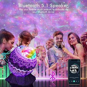 Rossetta Star Projector - 4-in-1 Galaxy Projector with Bluetooth