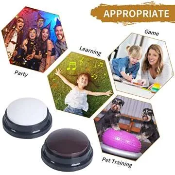 Enhance Communication with PELTEFLU Voice Recording Button, 30 Sec Interactive Gift for Pets and Kid...