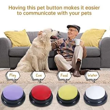 PELTEFLU Voice Recording Button for Pet Training and Fun