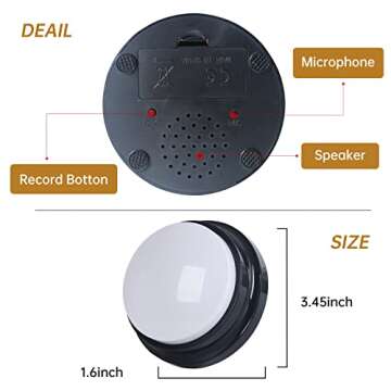 PELTEFLU Voice Recording Button for Pet Training and Fun