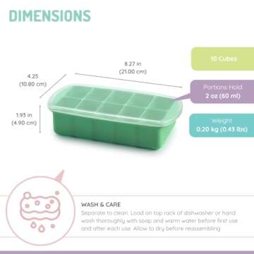 melii Silicone Freezer Tray for Baby Food & Snacks