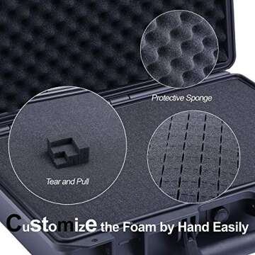 Lykus HC-3810 Waterproof Hard Case with Custom Foam