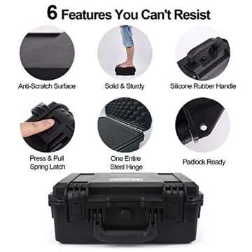 Lykus HC-3810 Waterproof Hard Case with Custom Foam