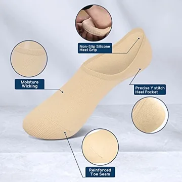 Ordenado Women's 6 Pairs No Show Casual Socks Multipack