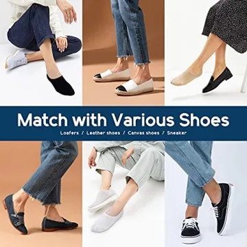 Ordenado Women's 6 Pairs No Show Casual Socks Multipack