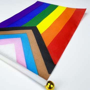 50 Pack Rainbow Pride Flags for Celebrations and Events