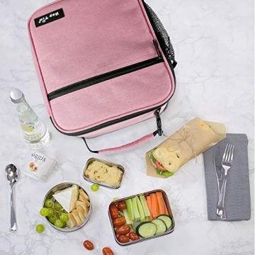 Hap Tim Insulated Lunch Bag for Adults, Spacious, Pink