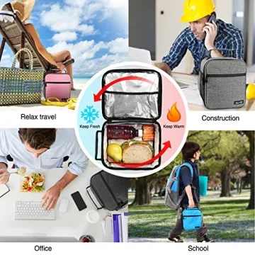 Hap Tim Insulated Lunch Bag for Adults, Spacious, Pink